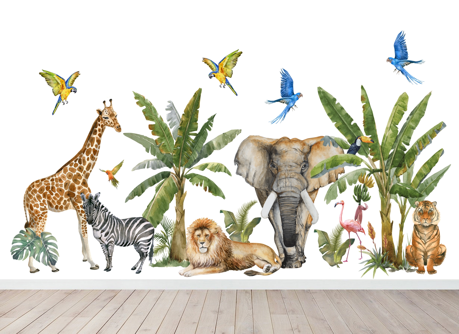 Vinilo decorativos - Safari animales salvajes
