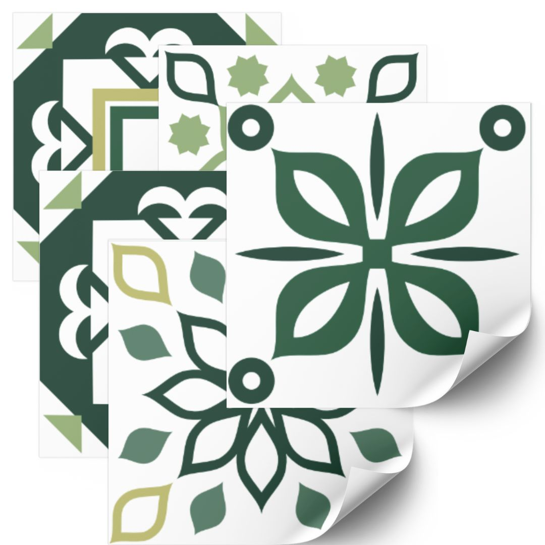 Vinilo decorativo - 24 Azulejos Adhesivo / Patrón 018