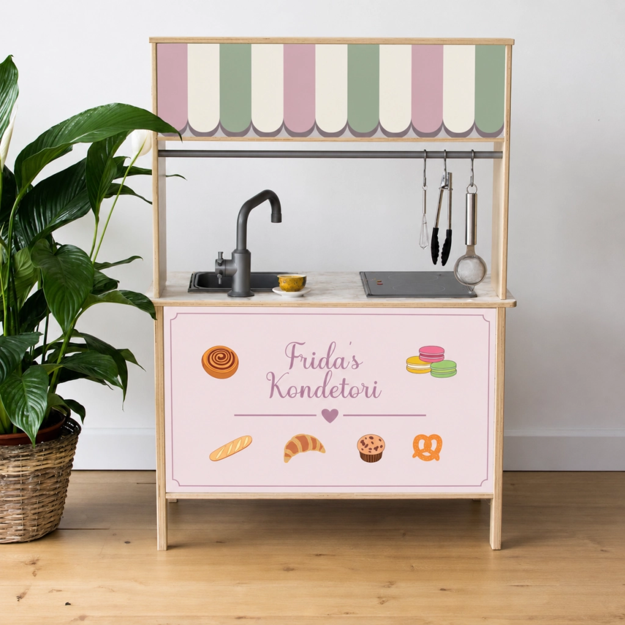 Pegatinas autoadhesivas para Ikea Duktig – stickers personalizados para cocinitas – Café