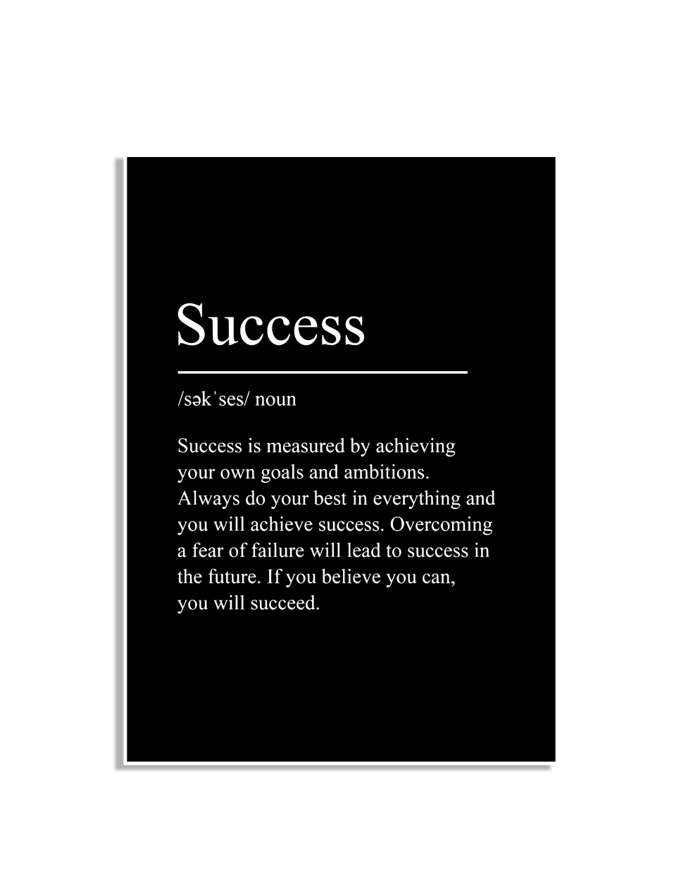 Póster – Success / noun