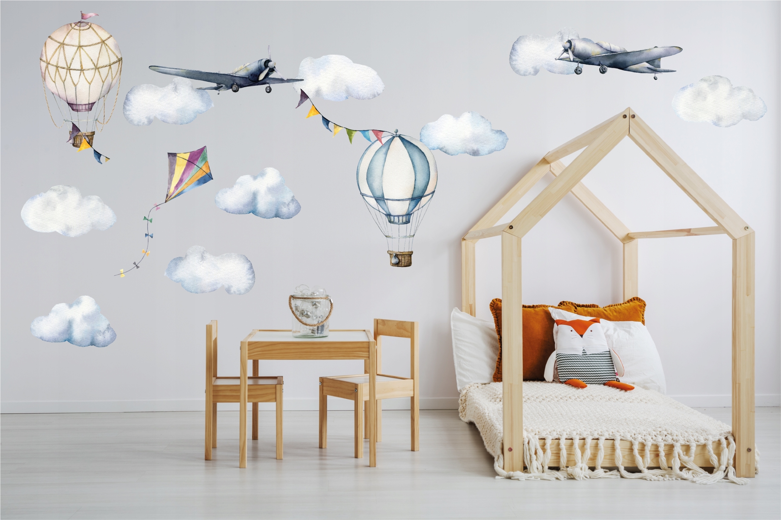 Vinilo decorativos - Aviones / Globos / Nubes