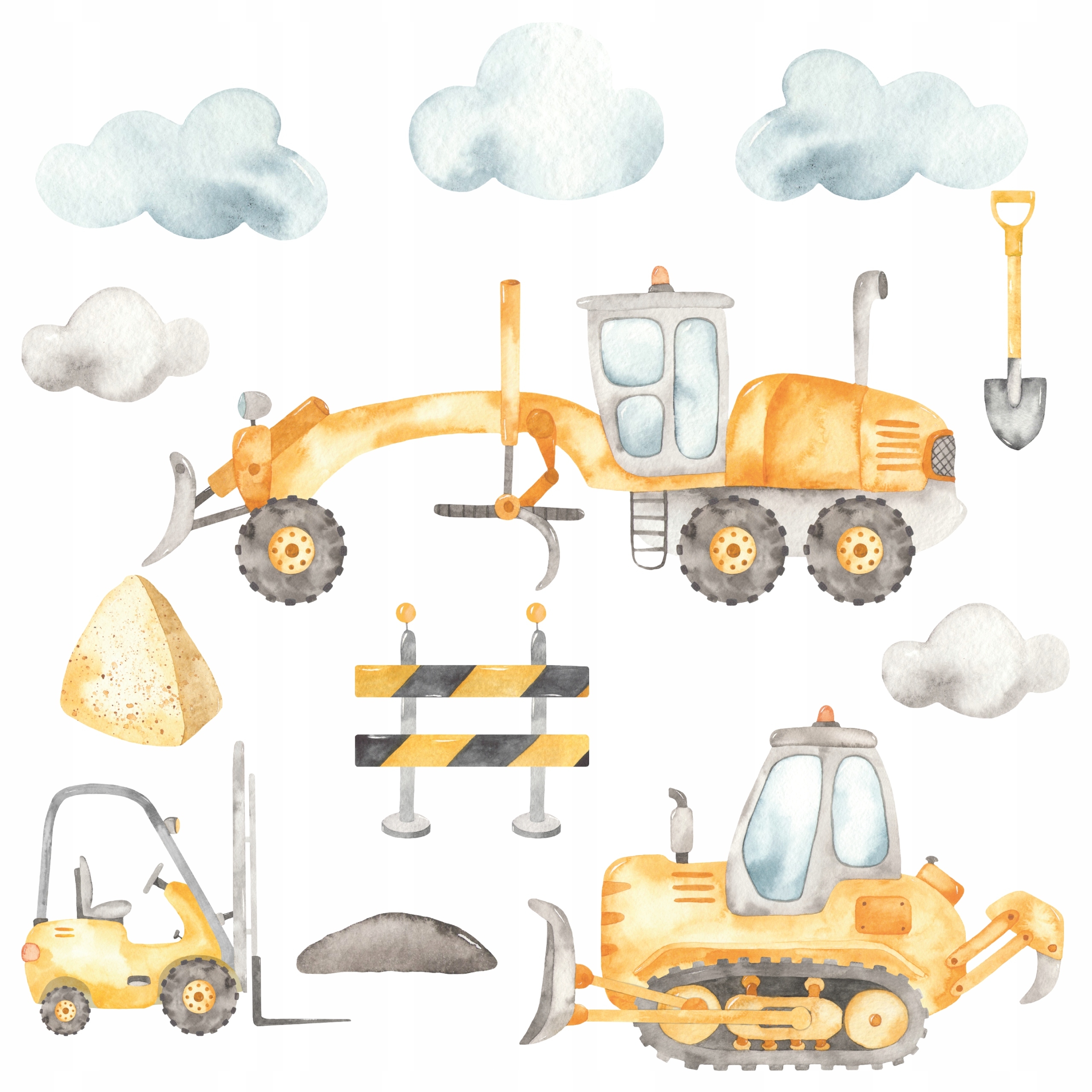 Vinilo decorativo - Bulldozer de la construcción
