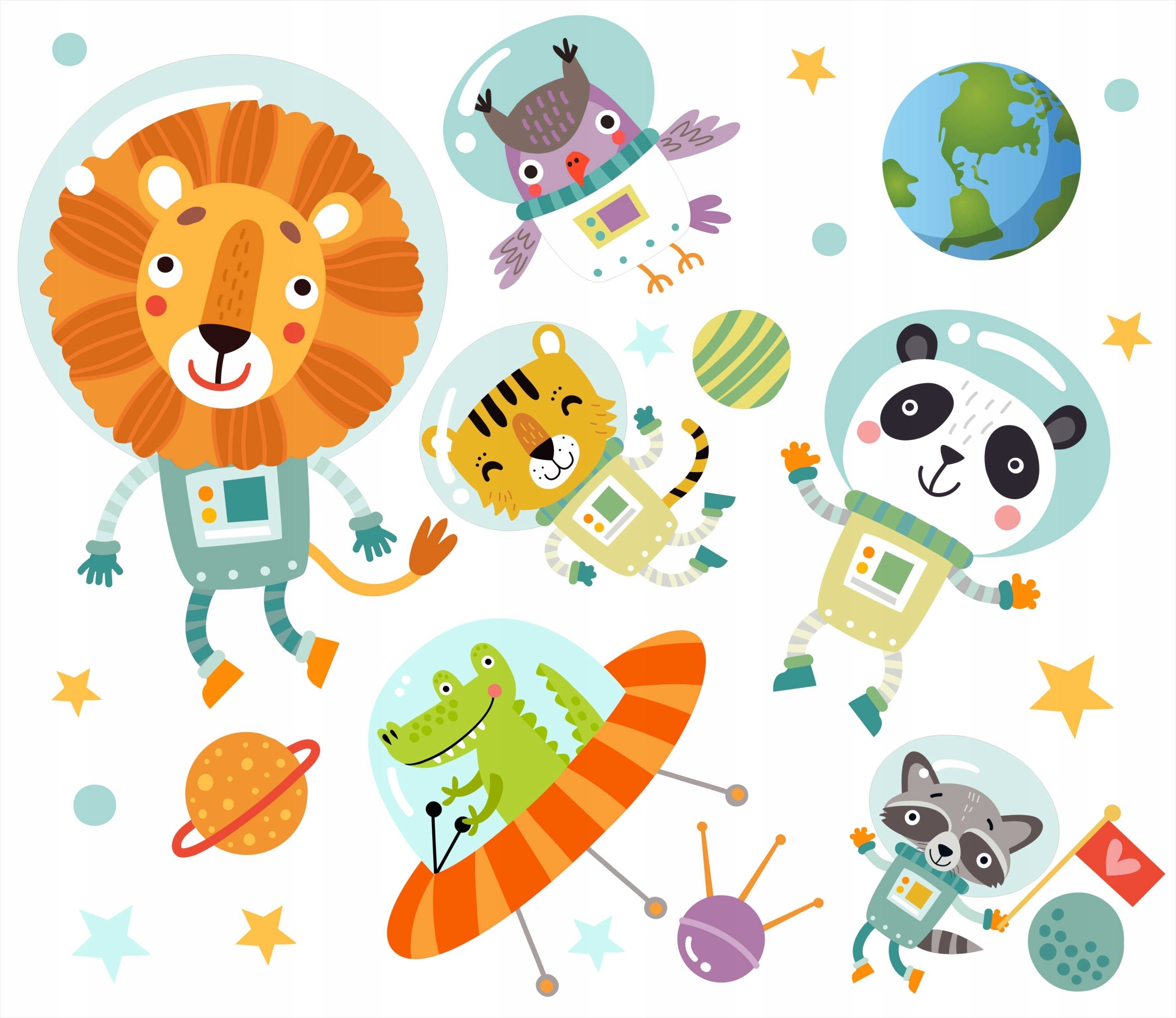 Vinilo decorativo - Animales del espacio