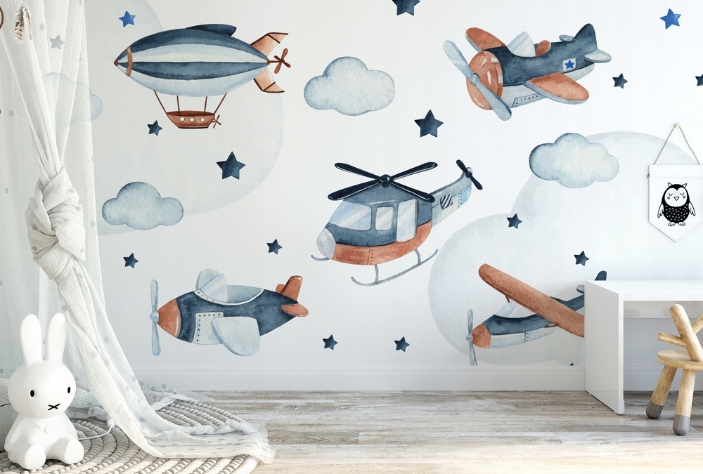 Vinilo decorativos - Aviones y helicóptero