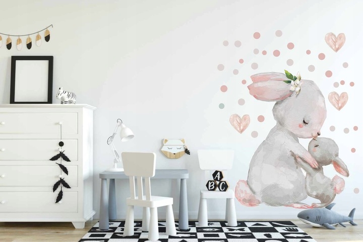 Vinilo decorativo - Conejo y madre