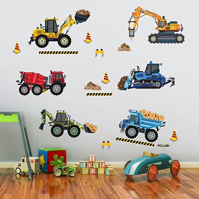 Vinilo decorativos - Vehículos de construcción / Camiones y Excavadores