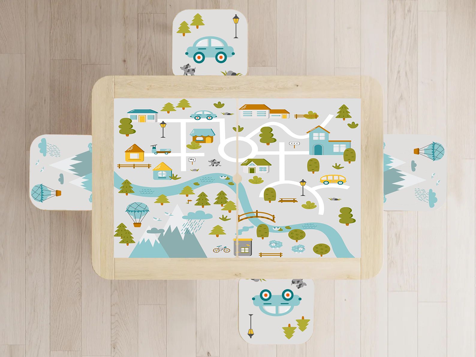 Adhesivo Autoadhesivo – Flisat Set Calcomanía / Diseño de Ciudad Divertida