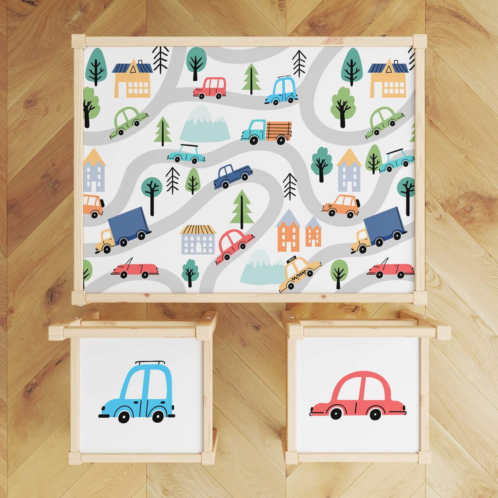 Pegatina Autoadhesiva – Lätt Set Top Calcomanía / Coches Juguetones
