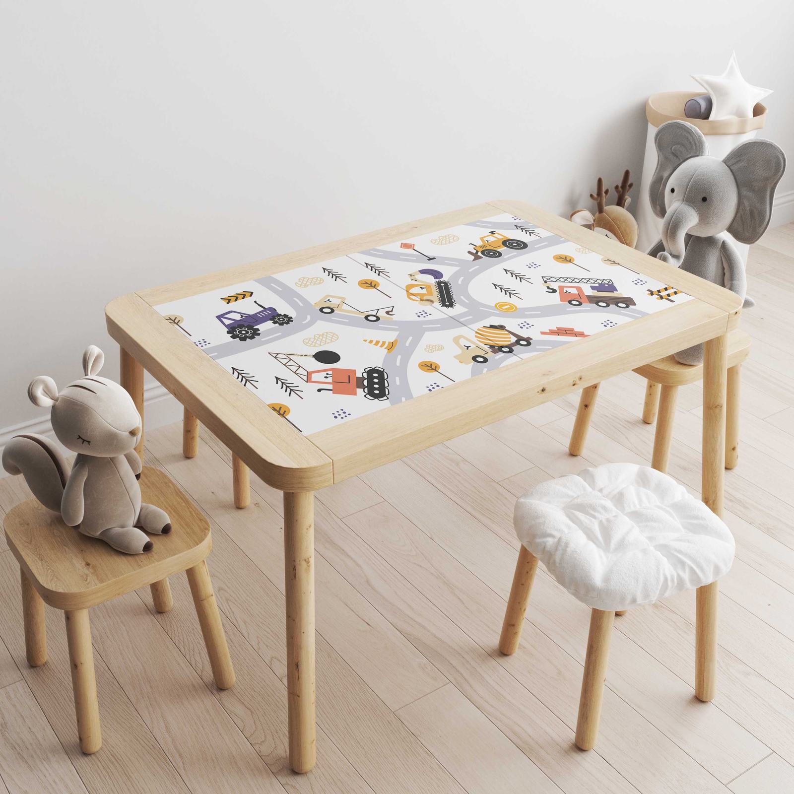 Adhesivo Autoadhesivo – Calcomanía Mesa Flisat / Construcción Divertida