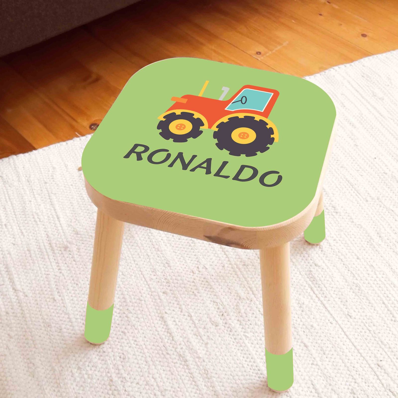 Adhesivo Autoadhesivo – Calcomanía para Taburete Flisat Personalizada / Diseño de Tractor