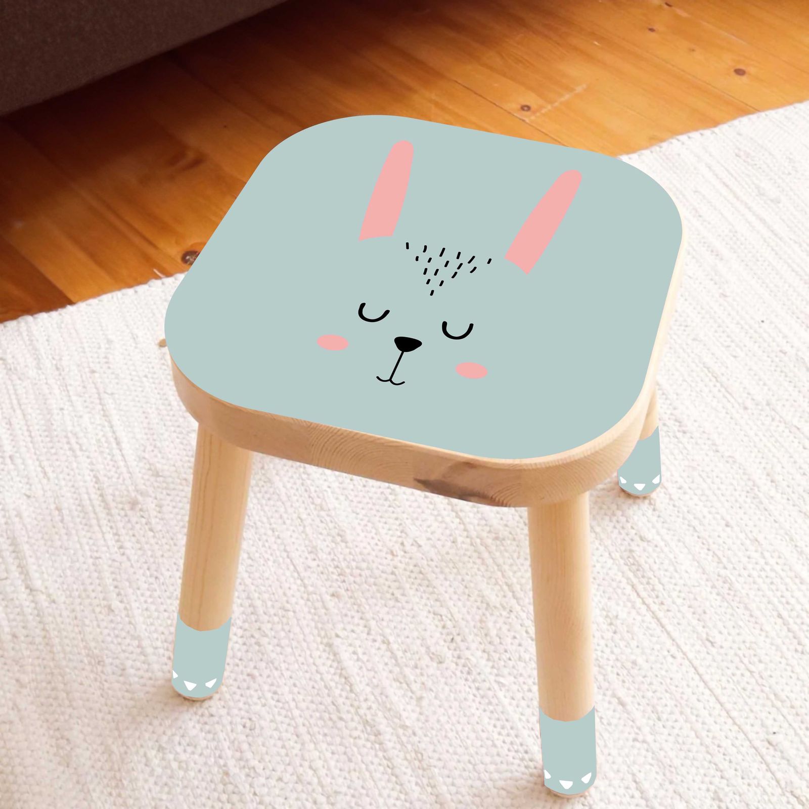 Pegatina Autoadhesiva – Calcomanía de Taburete Flisat / Diseño de Animal Lindo