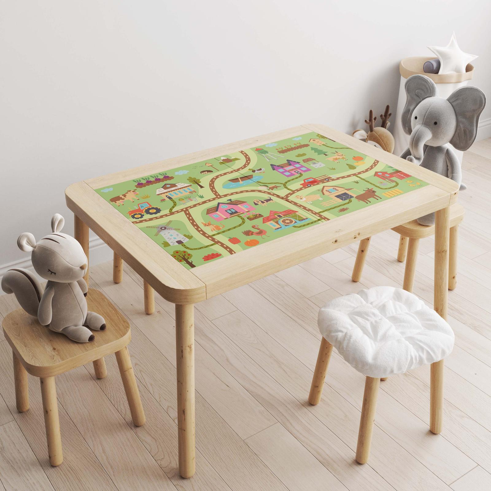 Pegatina Autoadhesiva – Flisat Mesa Decal / Escena de Granja
