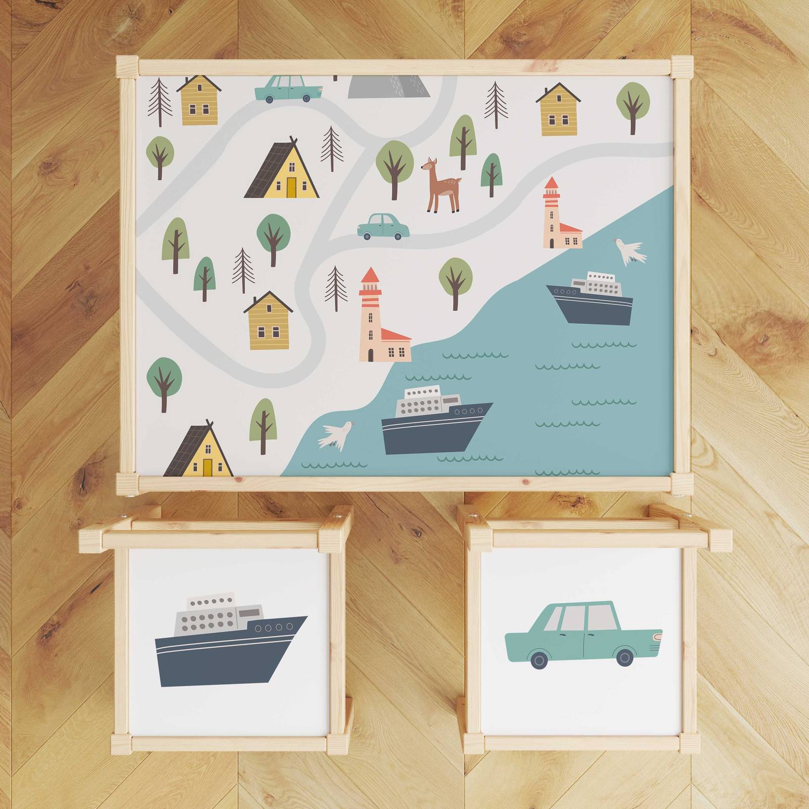 Calcomanía Autoadhesiva – Lätt Set Top Calcomanía / Decoración Escénica de Mesa