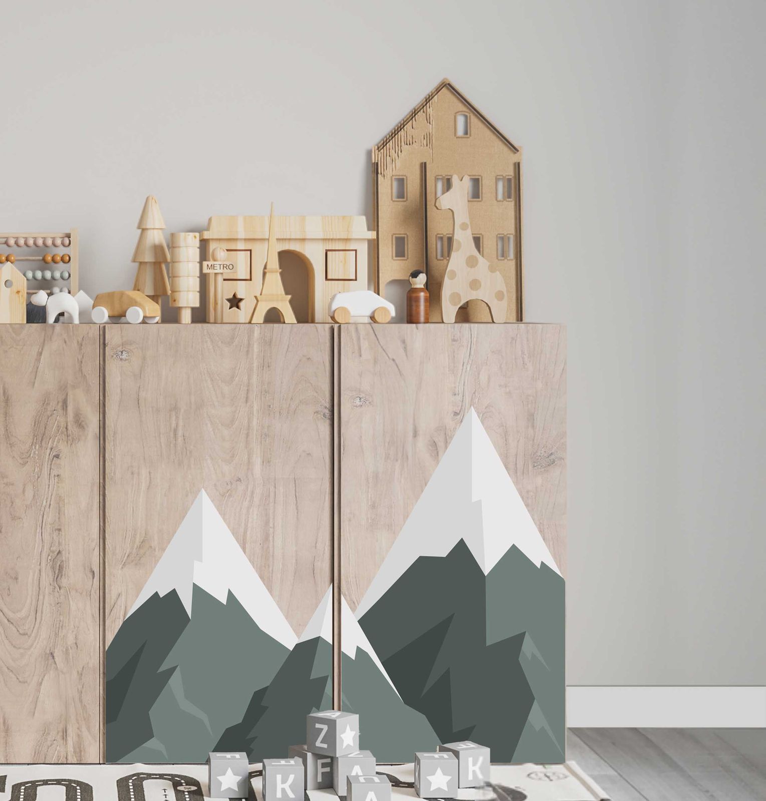 Pegatina Autoadhesiva – Ivar Cabinet Calcomanía / Diseño de Montaña