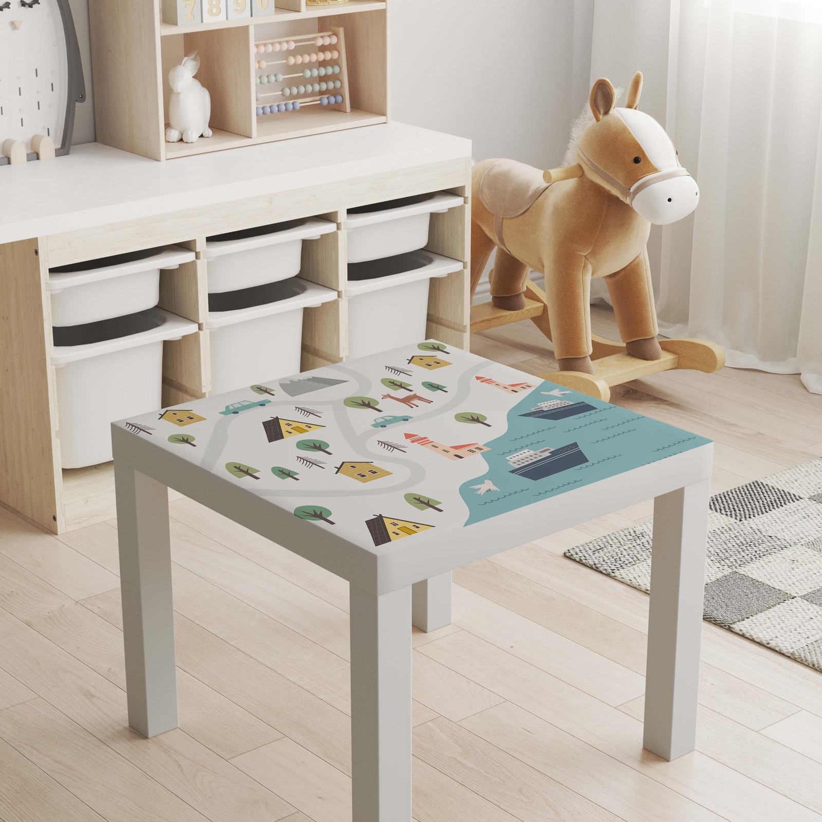 Pegatina Autoadhesiva – Calcomanía Mesa Lack / Paisaje Juguetón