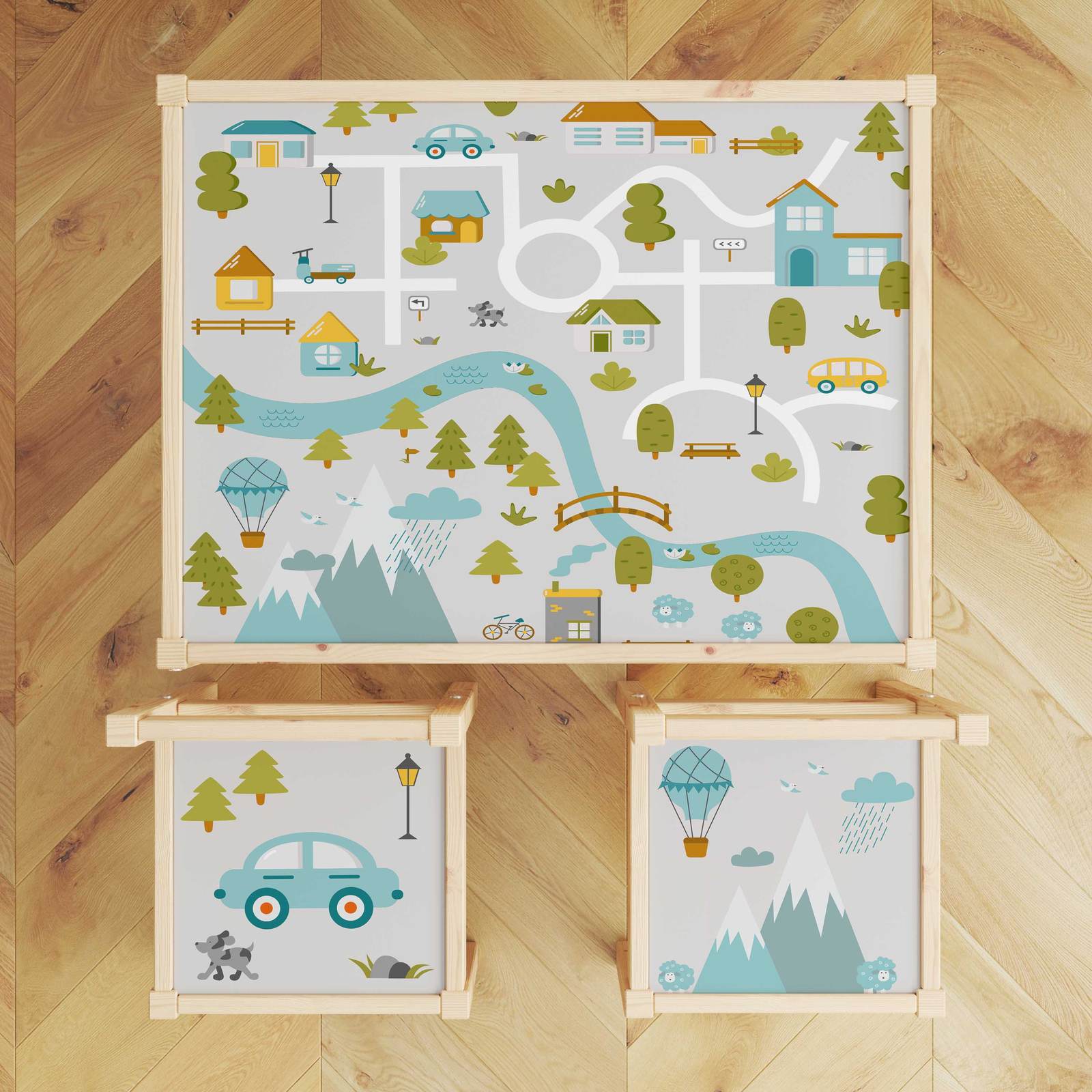 Etiqueta Autoadhesiva – Lätt Set Top Decal / Diseño de Mesa de Juegos para Niños