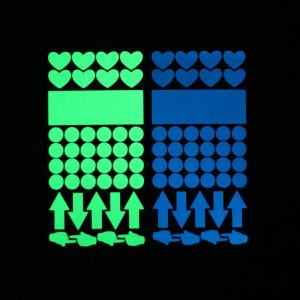 Adhesivo para interruptores - Corazón Circulo Arro / Brilla en la oscuridad