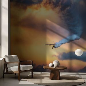 Papel Pintado - Aventura de Avión al Atardecer