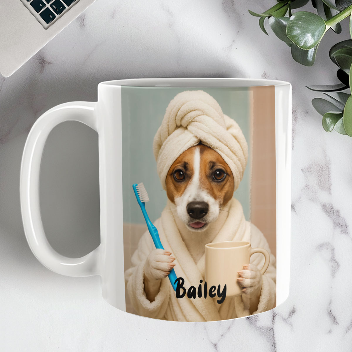 Tazas Personalizadas - Perro en Baño