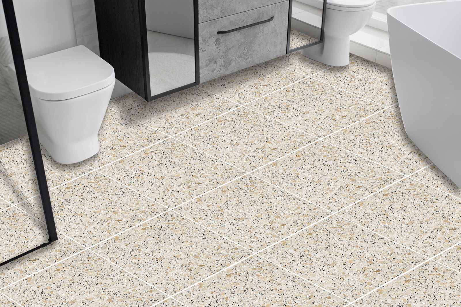 Elegantes Azulejos de Suelo de Terrazo - 24 uds