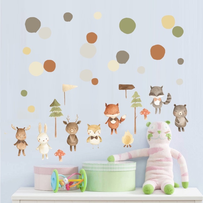 Vinilos decorativos - Mini Animales del Bosque con Alce