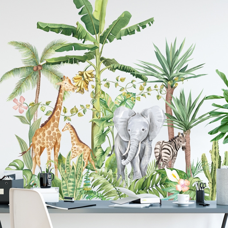 Vinilo decorativo - Selva de acuarela