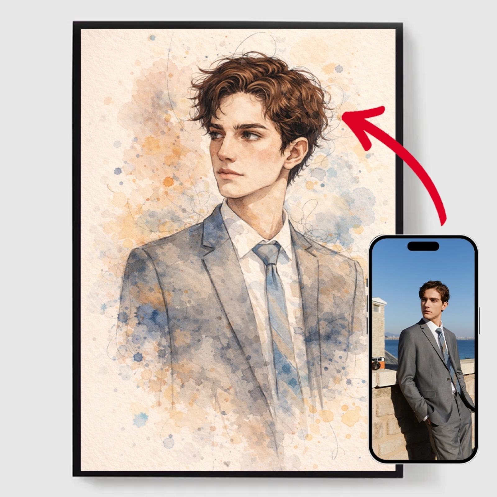 Póster Personalizado - Profundidad de Color en Acuarela - Póster IA