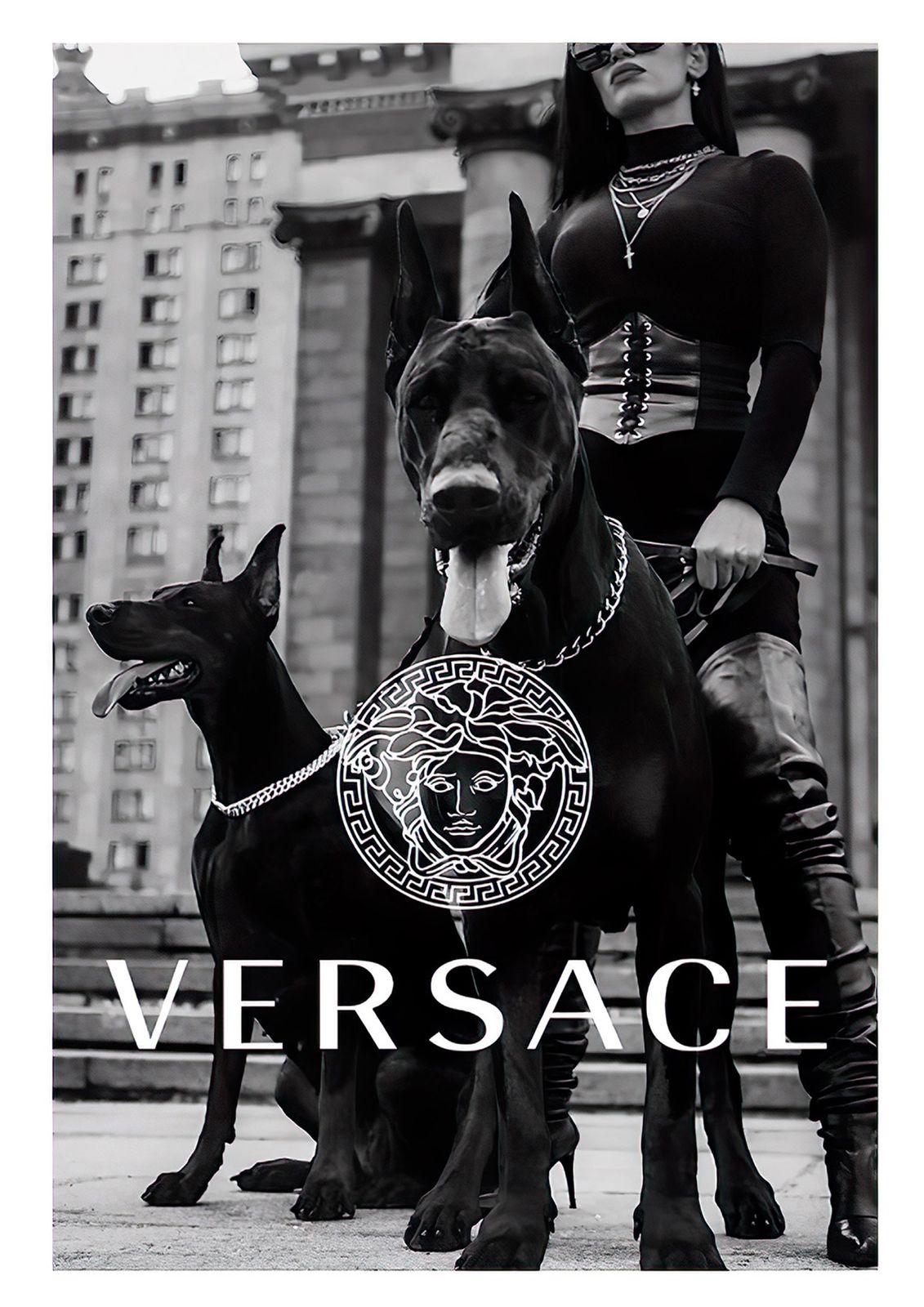 Póster en blanco y negro Versace