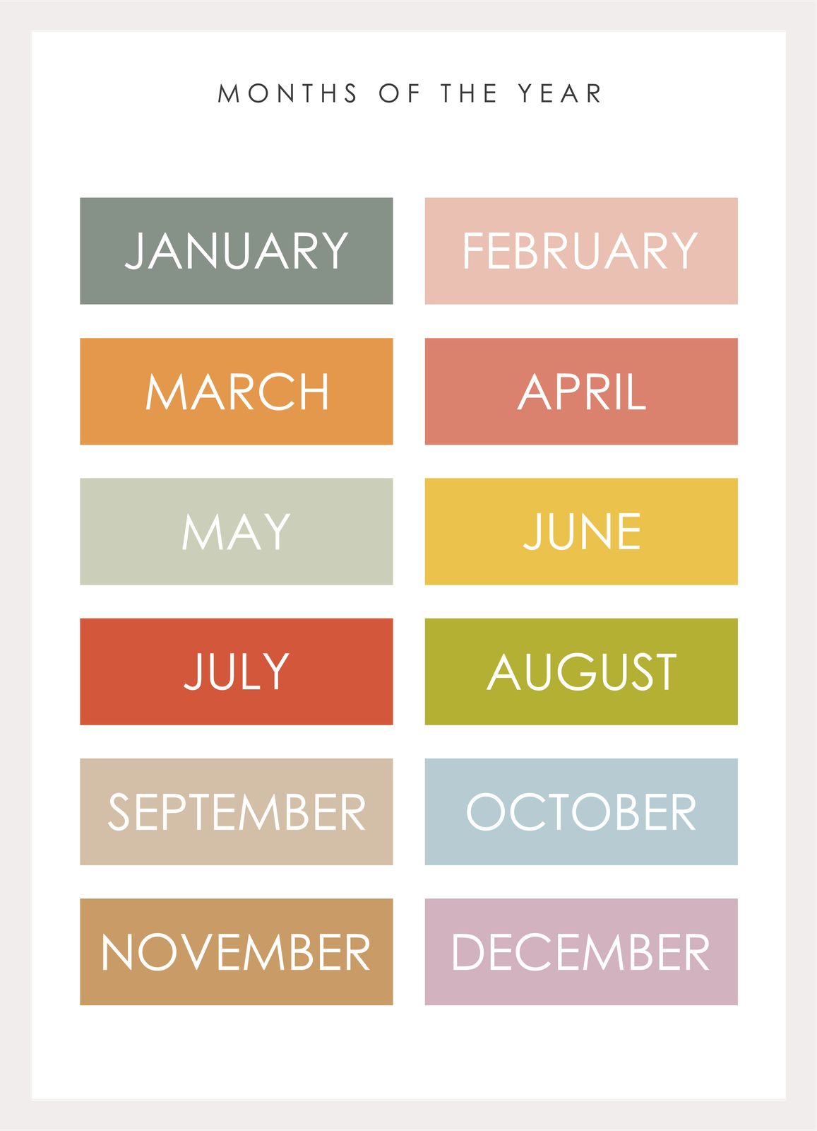 Póster - Meses del Año