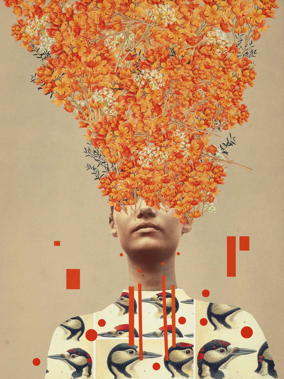 Póster - Arte Floral Surrealista