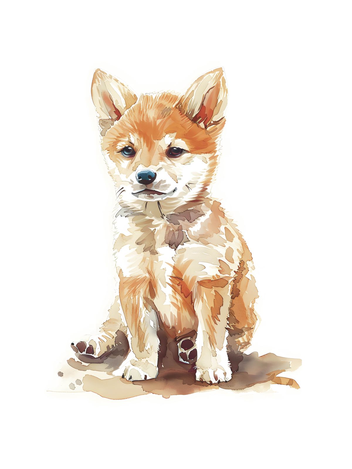 Póster - Lindo Cachorro Acuarela