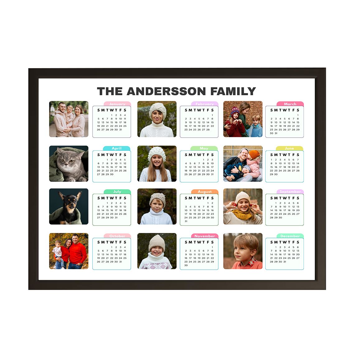Póster Personalizado - Calendario Familiar