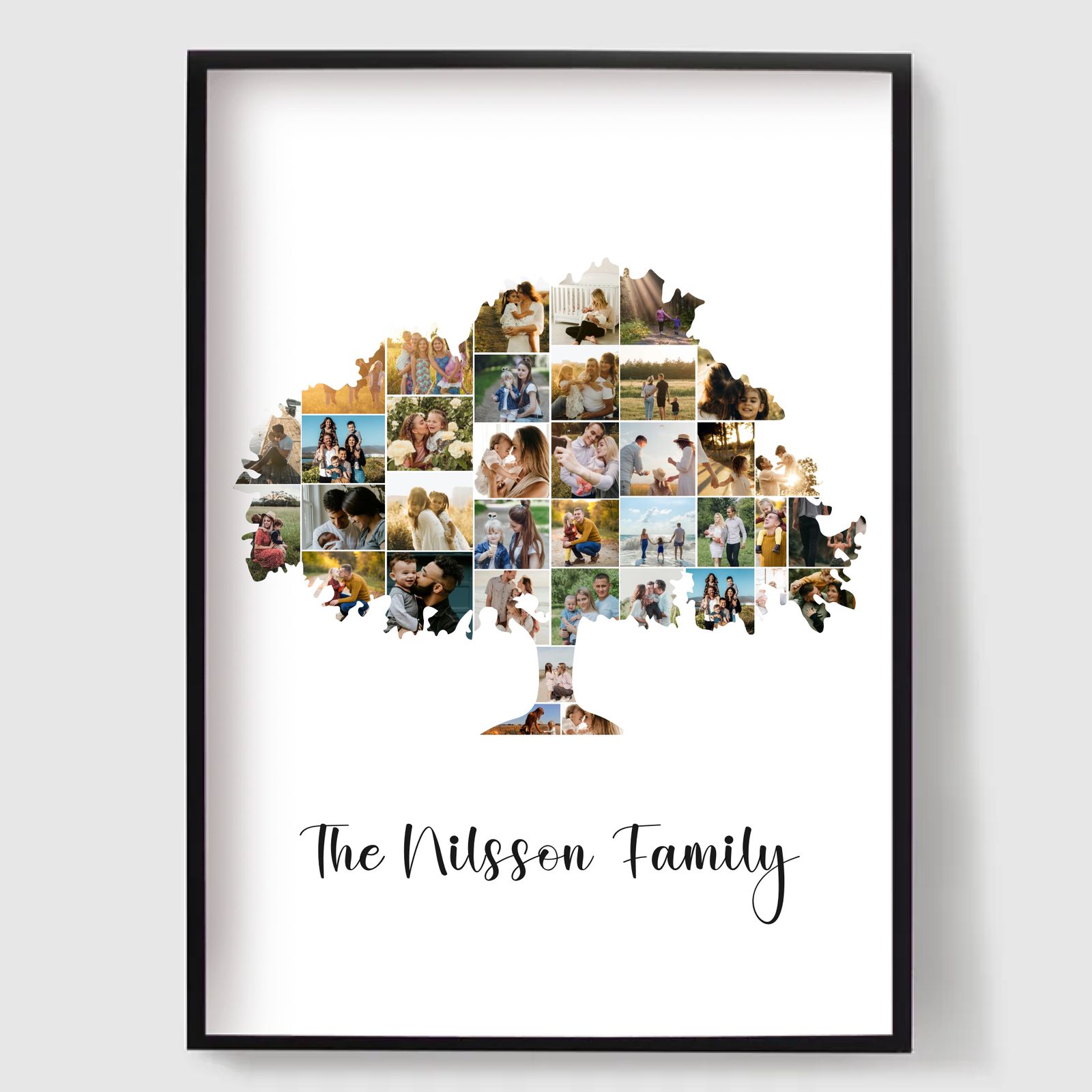 Póster Personalizado - Collage de Fotos del Árbol Familiar - Vertical