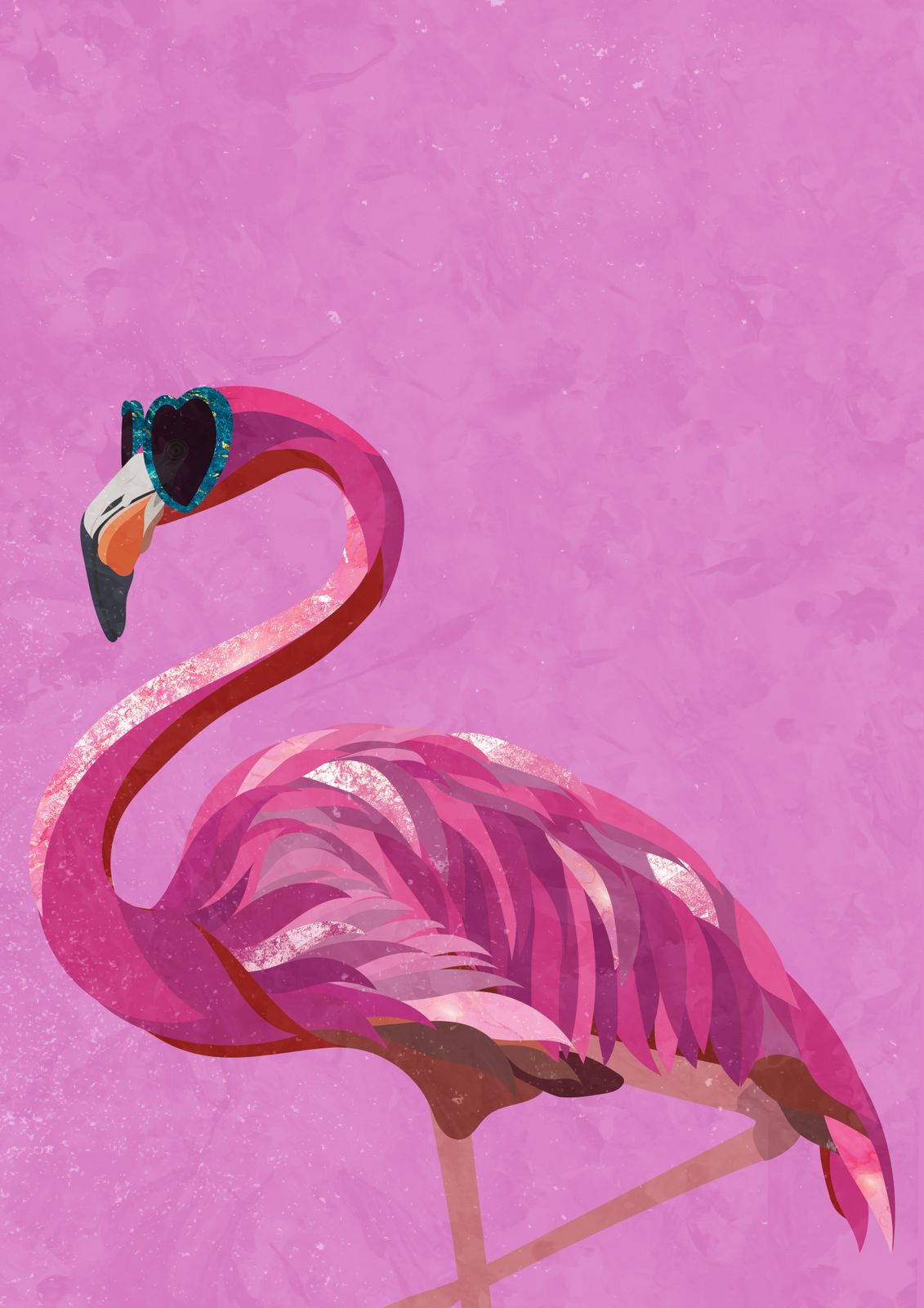 Póster - Flamenco con Gafas de Sol