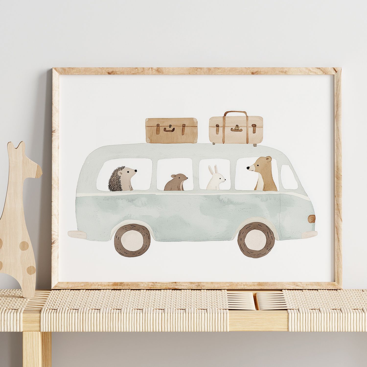 Póster - Viaje en Autobús de Animales