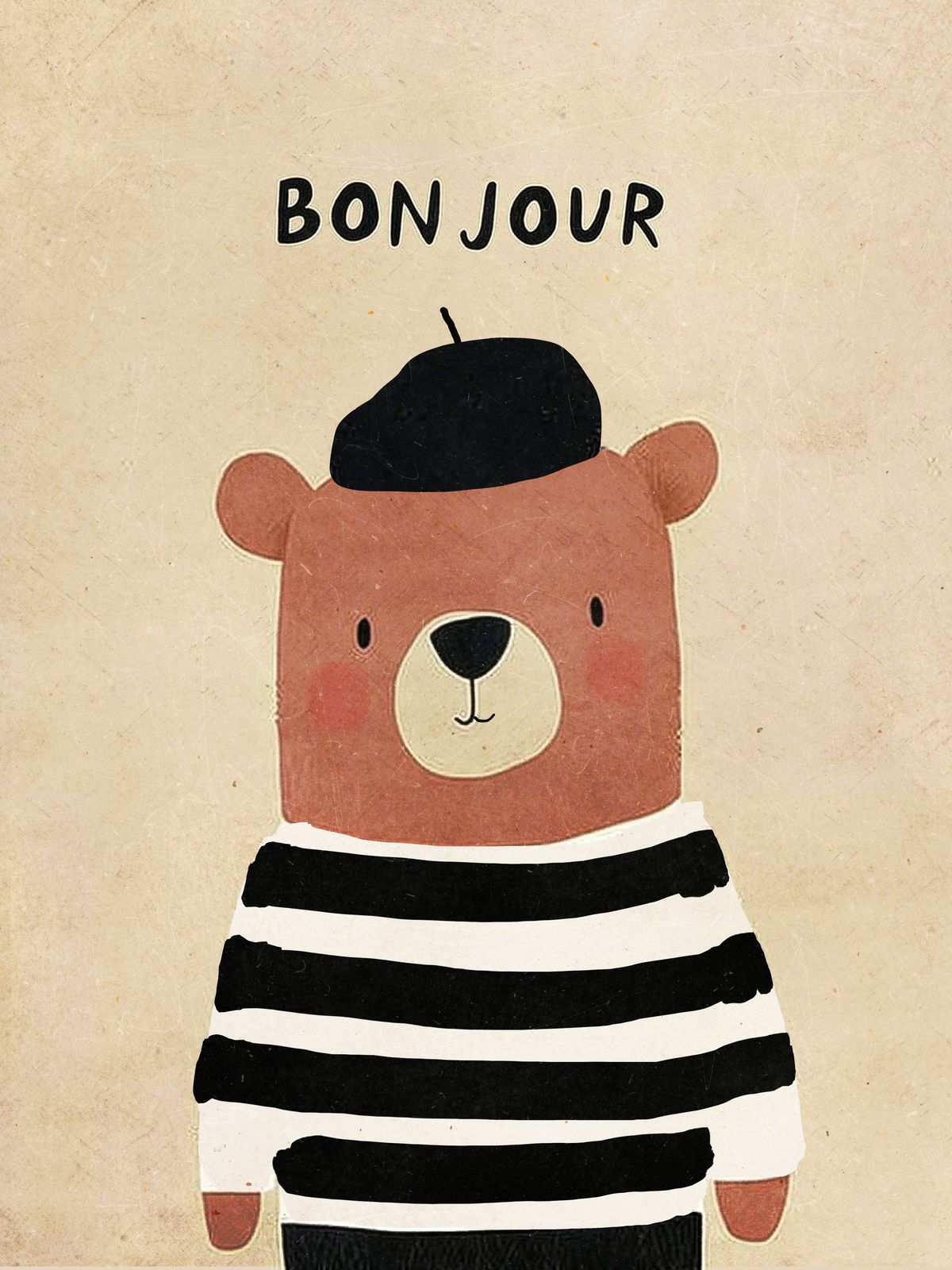 Póster - Bonjour Bear