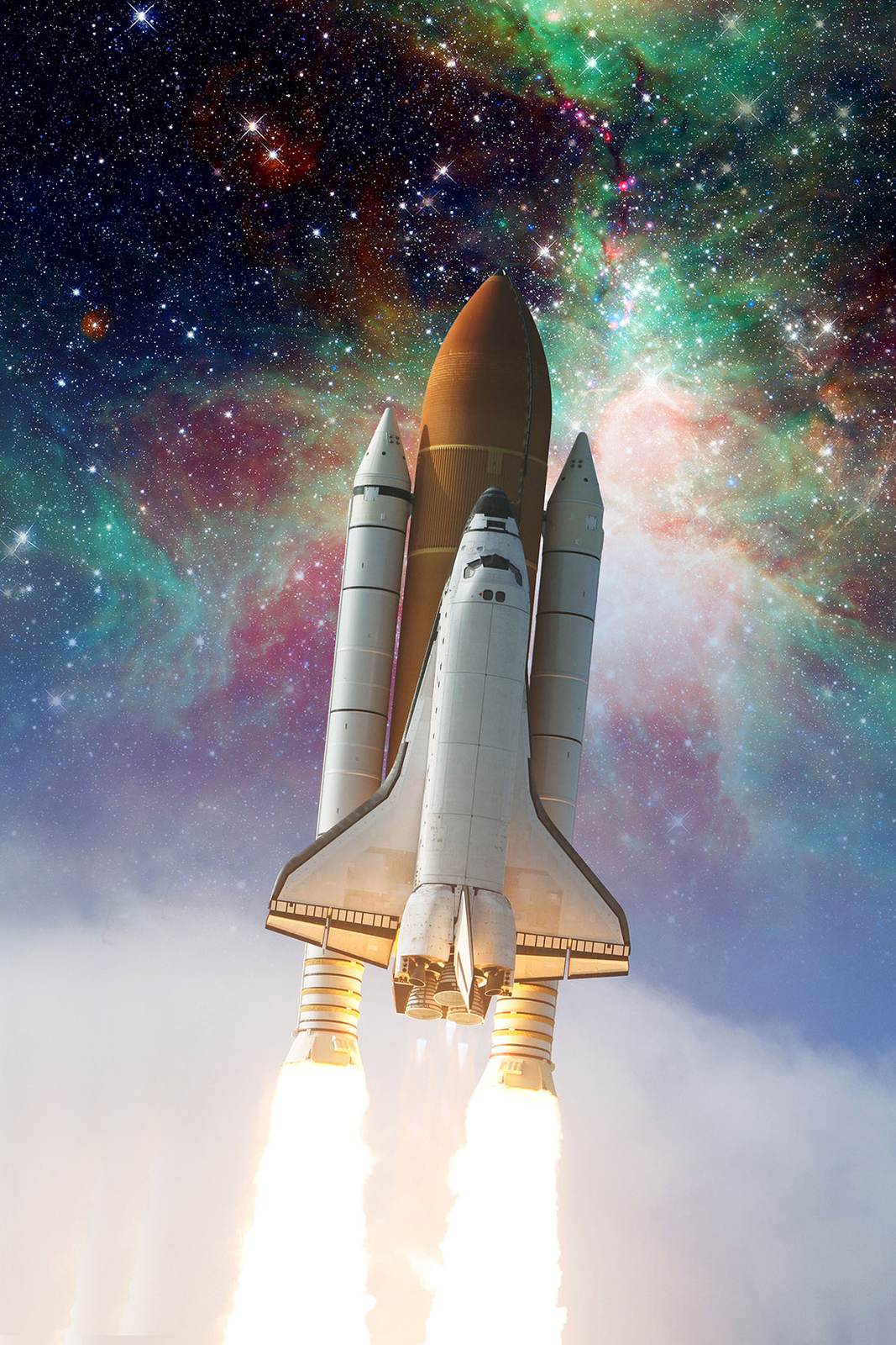 Póster - Lanzamiento del transbordador espacial