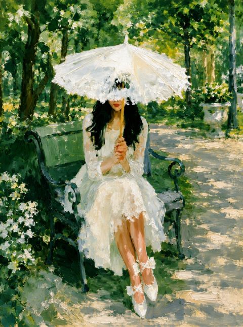 Póster - Dama con Parasol