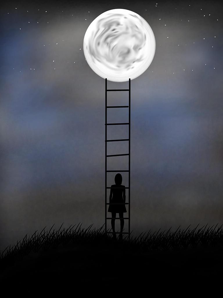 Póster - Chica y Luna