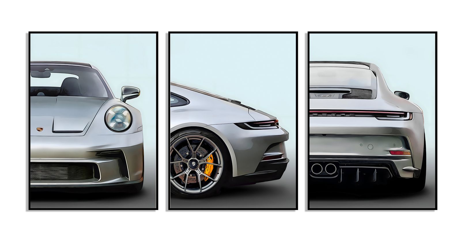 Póster - Coche Deportivo Elegante / Set de 3