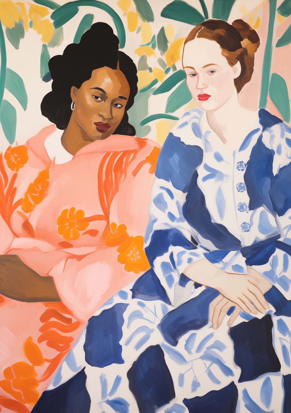Póster - Retrato de dos mujeres