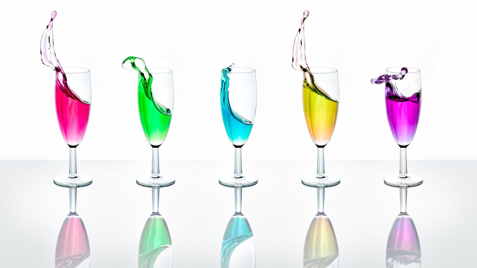 Póster - Copas de Salpicadura de Colores