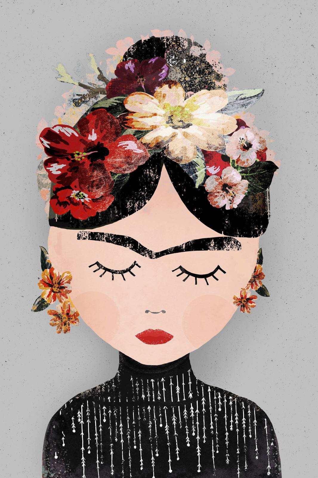 Póster - Arte Floral de Frida