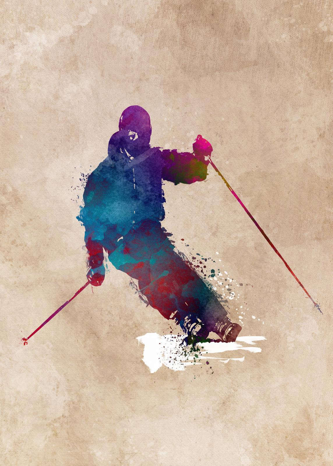 Póster - Arte del Esquiador