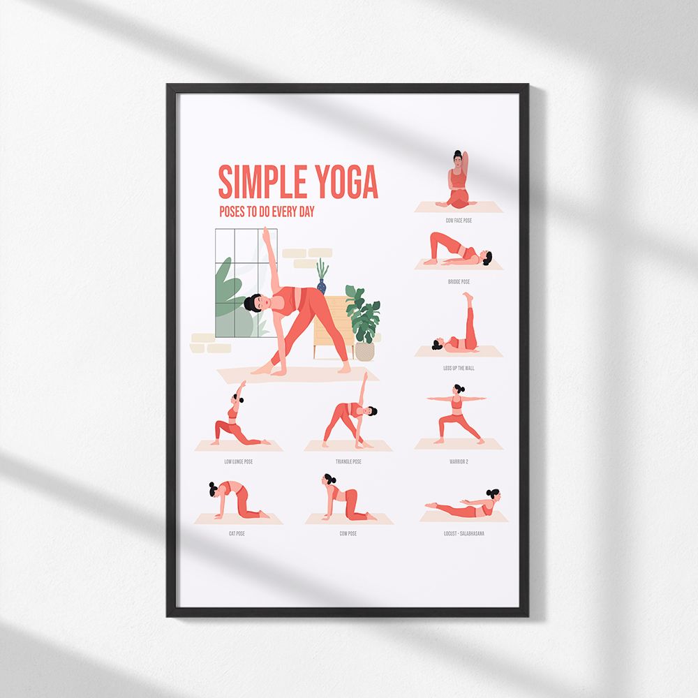 Póster - Poses de Yoga Simples