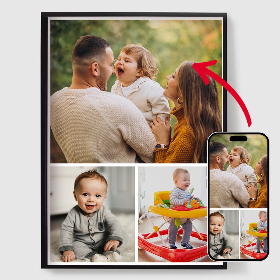 Pósters Personalizados - Sube tus propias imágenes - 3 Fotos Verticales