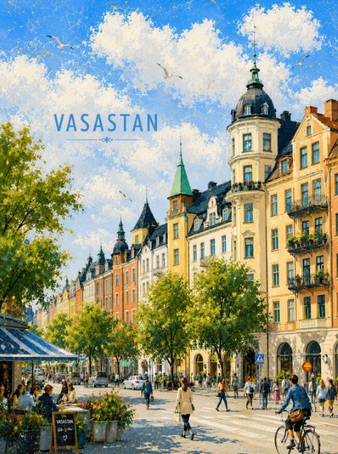 Poster - Vasastan Streetscape