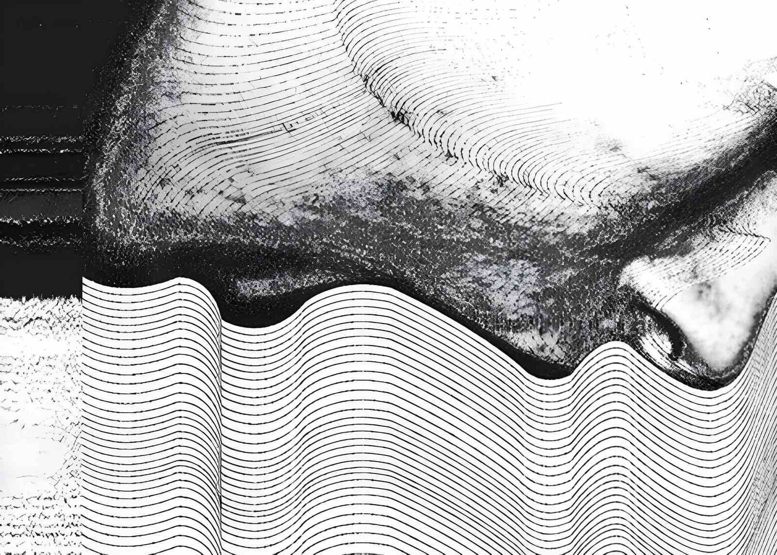 Póster - Abstracto en Blanco y Negro