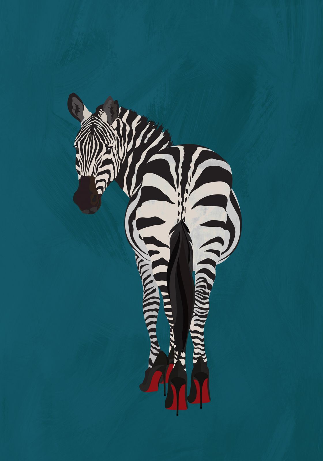Póster - Cebra en Tacones