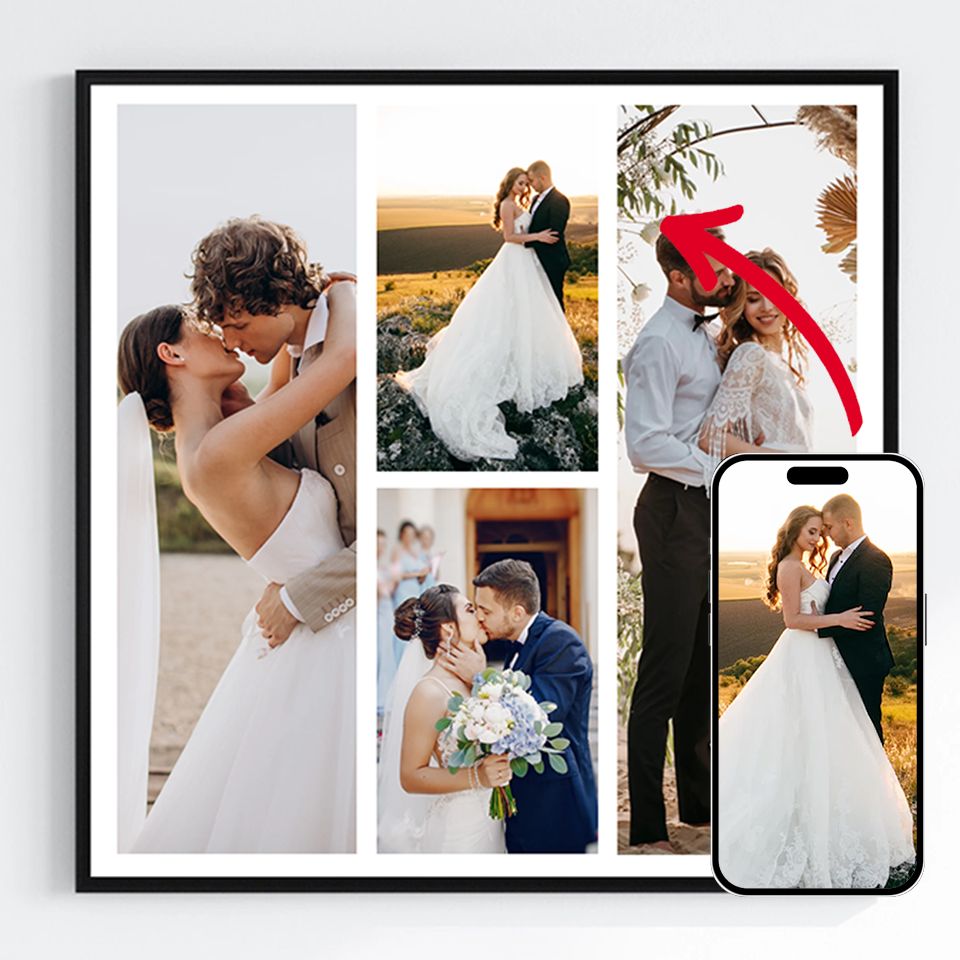 Pósters Personalizados - Sube tus propias imágenes - 4 Fotos Cuadradas